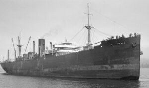 Tampak SS Loch Ranza, Foto Diambil di Tahun 1942.Dikutip dari laman uboat.net.