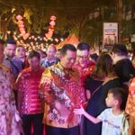 Gubernur Ansar menghadiri countdown party yang oleh Ikatan Pemuda Tionghoa Indonesia (IPTI) Kepri di Nagoya Citywalk. Sabtu (21/01/23)./f.dok.DK.