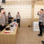 Sat lantas Polresta Tanjungpinang melaksanakan Latihan Pra Operasi Keselamatan Seligi tahun 2023 di Rupatama Polresta Tanjungpinang. Senin (06/02/23)./f.dok.Humas Polresta Tanjungpinang.