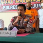 Gelar Pers Pengungkapan Kasus PMI Ilegal oleh Satreskrim Polresta Tanjungpinang;di Polresta Tanjungpinang, Senin (13/02/23)./f.dok.Ratih.