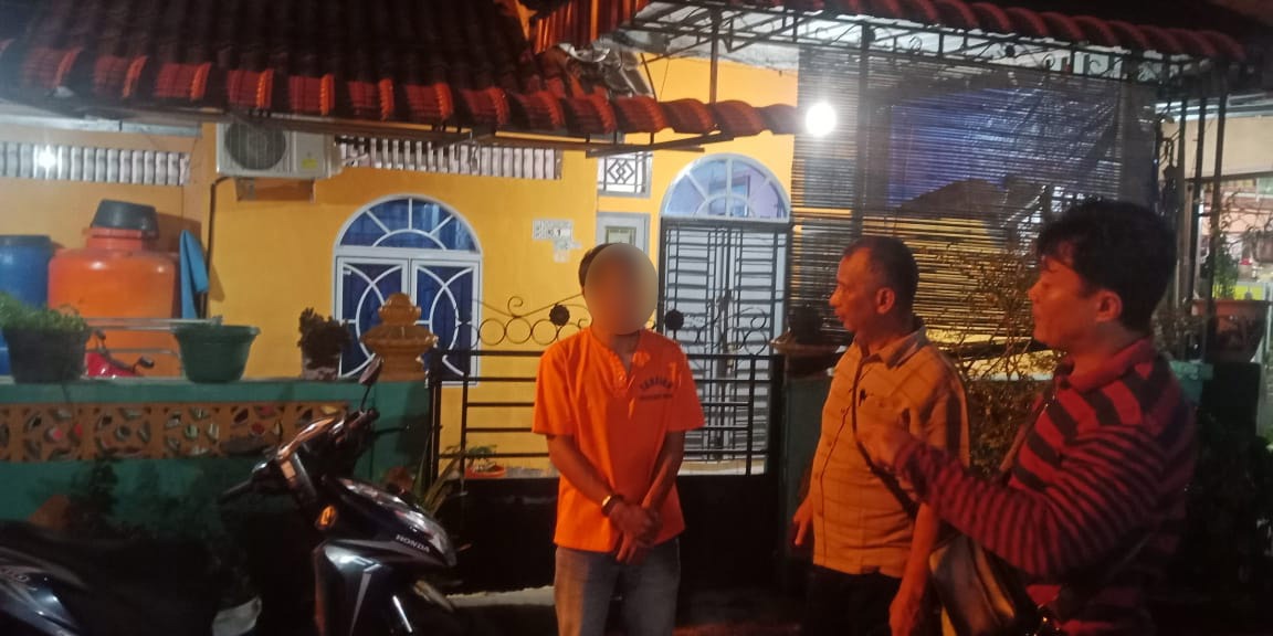 Tersangka (H) Pelaku Penjambretan diamankan Polsek Bintan Timur Polres Bintan./f.dok.Humas Polres Bintan.