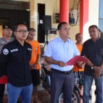 Press Release Penggelapan dan Penadahan, di Mapolres Natuna Kecamatan Bunguran Timur Kabupaten Natuna. Selasa (14/2/2023)./f.dok.Redaksi.