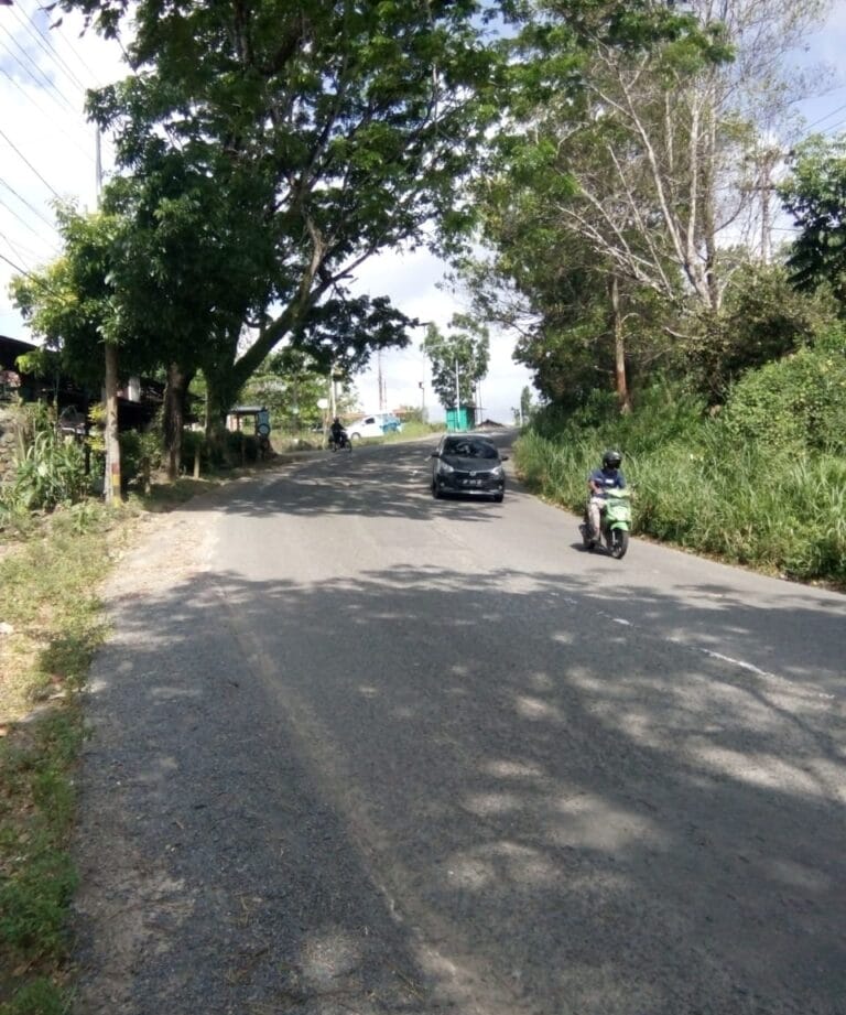 Salah satu titik jalan rusak di KM.12 Arah Kijang /f.dok Handoko.