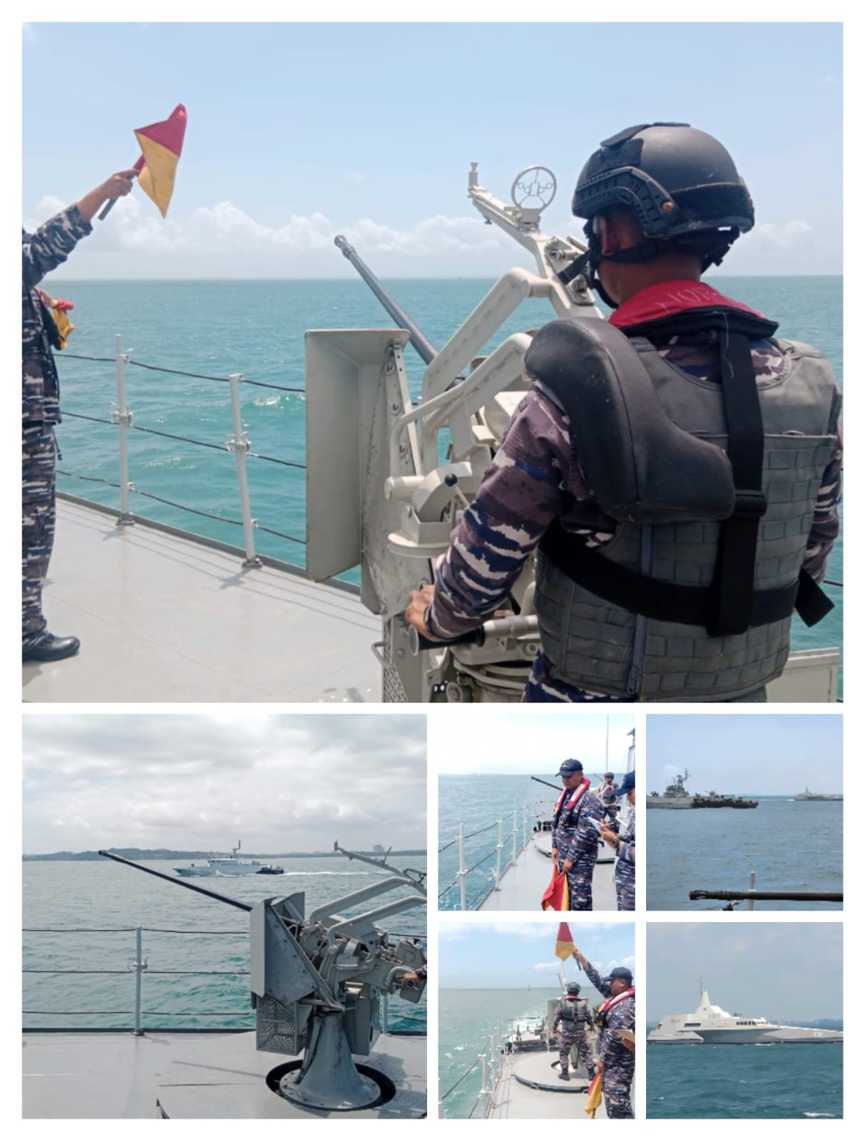 Guspurla Komando Armada I Gelar Latihan Setingkat L-3 di Perairan Selat Singapura, Rabu (23/02/23).f.dok.Dispen Koarmada I.
