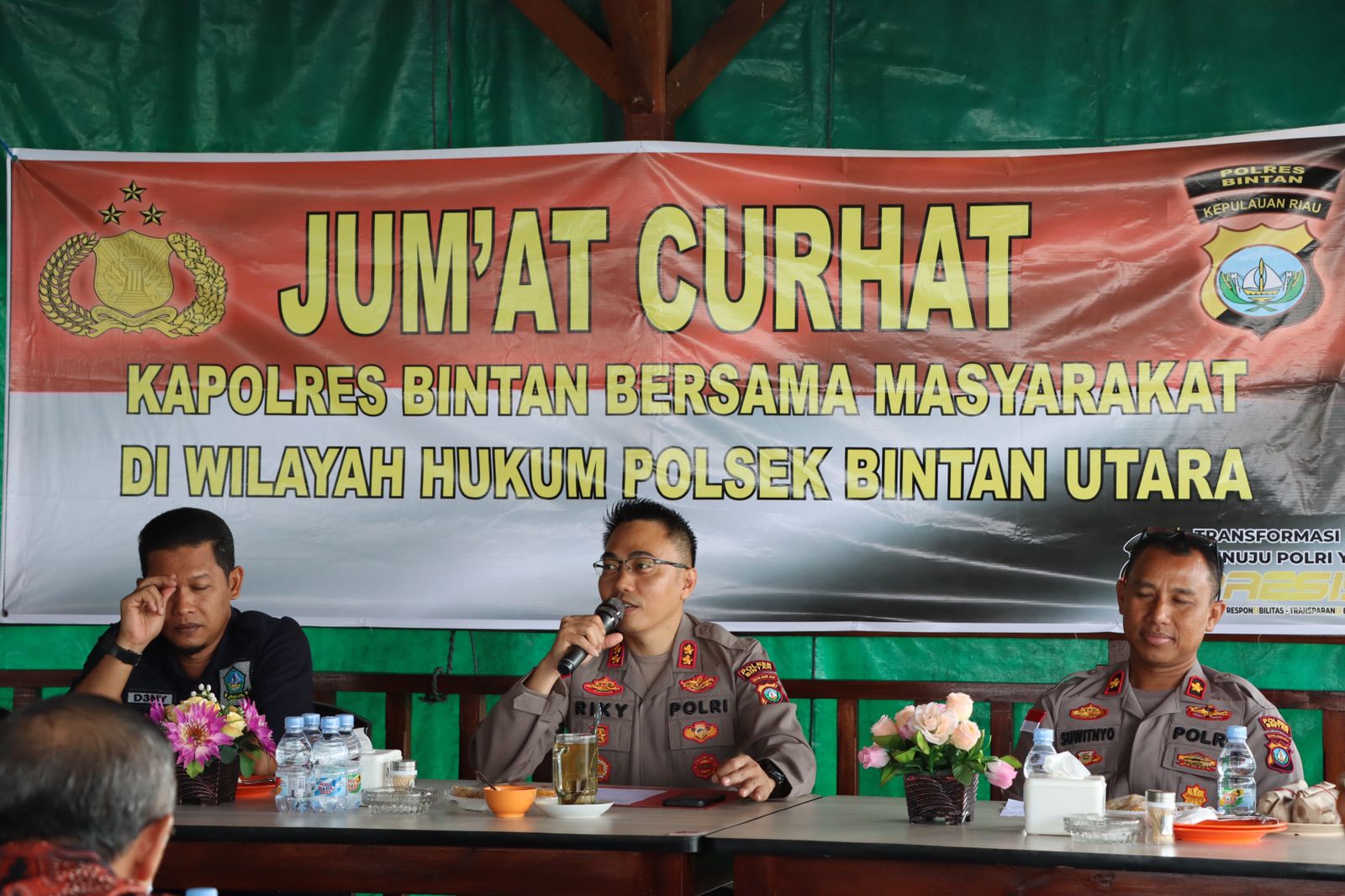Jum'at Curhat Kapolres bersama masyarakat di Bintan Utara, Jum'at (24/02/23)./f.dok.Hms.