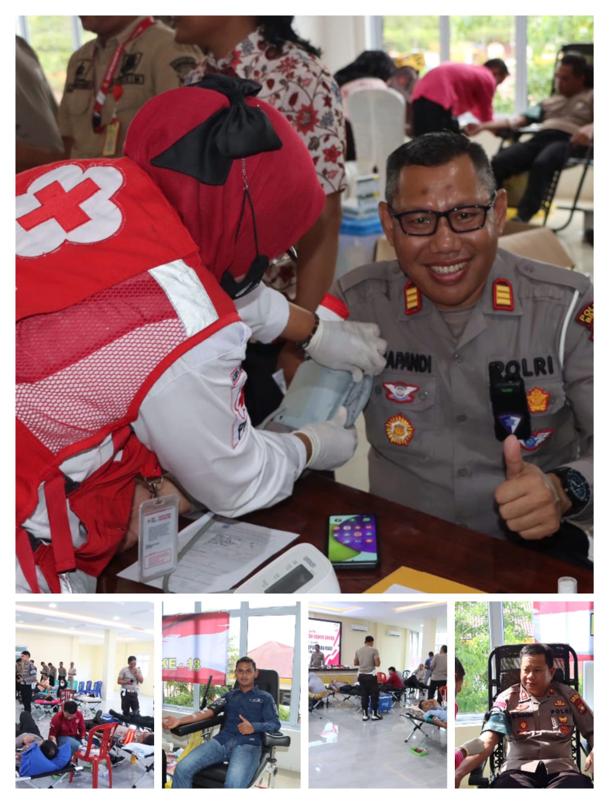 Pelaksanaan Bakti Sosial Donor Darah Polres Bintan, Jum'at (02/03/23)./f.dok.Hms.