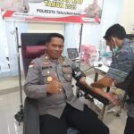 Polresta Tanjungpinang Gelar Donor Darah rangka HUT Polda Kepri ke-18, Kamis (02/03/23)./f.dok.Hms.