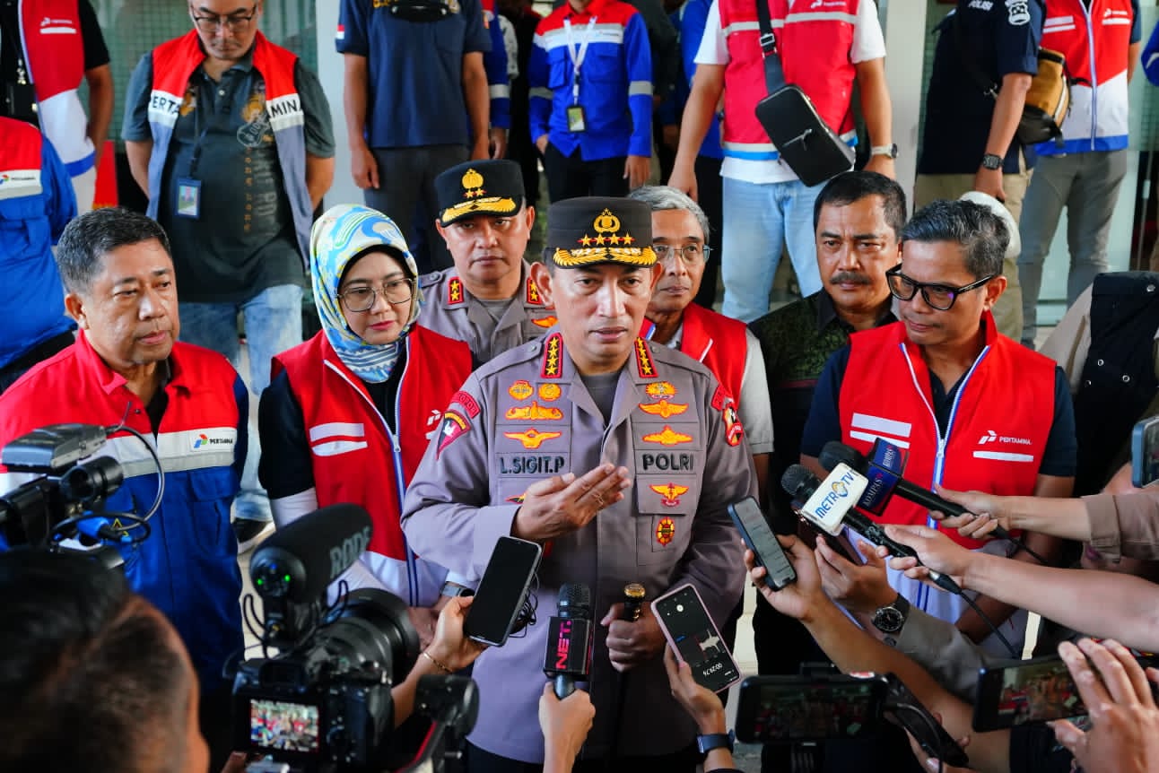 Kapolri Jenderal Listyo Sigit Prabowo saat gelar pers- nya dengan awak media, Sabtu (04/03/23)./f.dok.Hms.