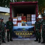 PRCPB diberangkatkan ke Serasan dari Makorem 033/WP, jalan Sei Timun, Kelurahan Air Raja, Kecamatan Tanjungpinang Timur, Tanjungpinang, Selasa (07/03/2023)./f.dok.Penrem 033.