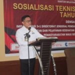 Kakanwil Kemenkumham Kepri Saffar Mohamady Godam resmi membuka kegiatan Sostek Pemasyarakatan TA 2023, di Hitel Aston Tanjungpinang Rabu (08/03/23)./f.dok.Red.