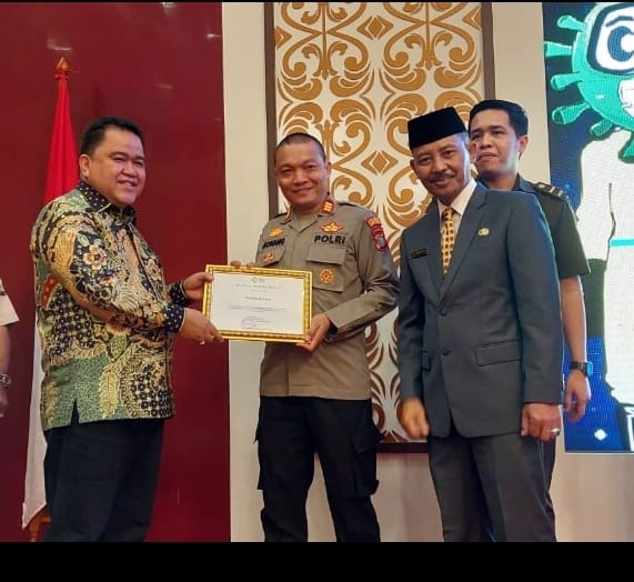 Polres Bintan Terima Penghargaan Health Quarantine Awards 2023, Senin (13/03/23).)f.dok.Hms.