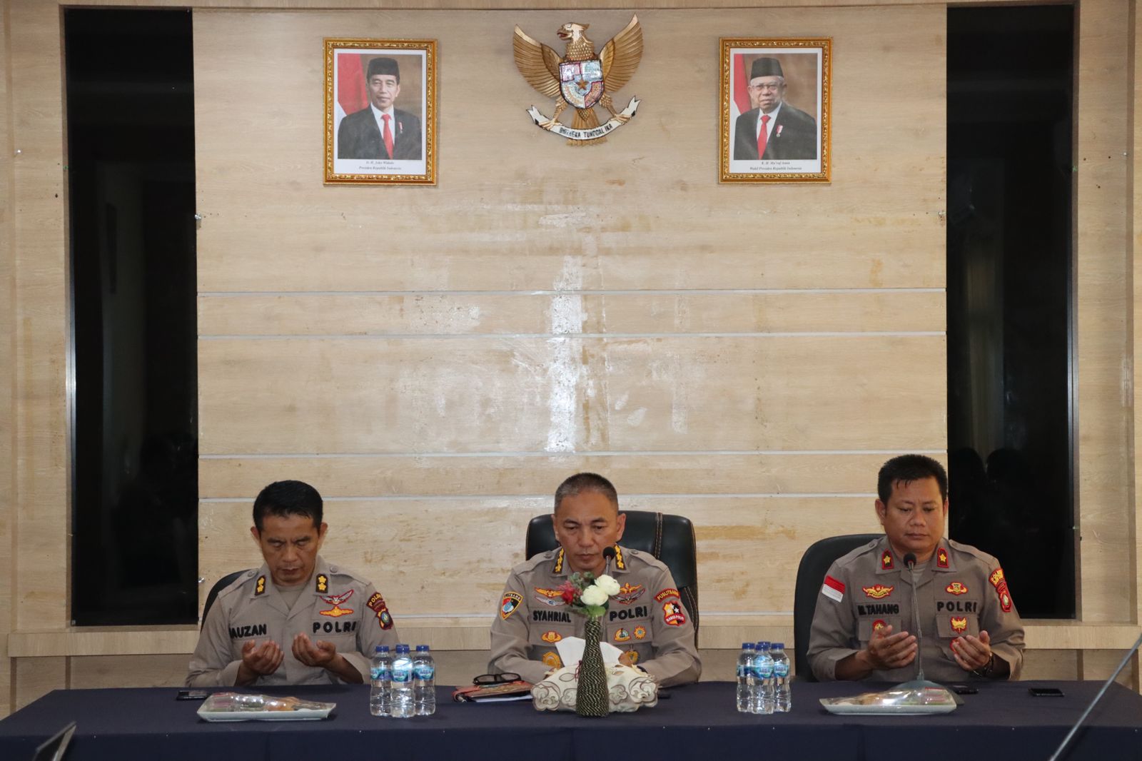Tim Puslitbang Polri saat Kunjungi Polres Bintan Rangka Pengamanan Pemilu 2024, di Mapolres Bintan, Selasa (14/3/2023)./f.dok.Hms.