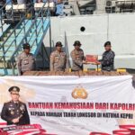 Bantuan Kemanusiaan Bencana Longsor dari Kapolri dan Ketua Umum Bhayangkari Sampai di Serasan, Rabu (15/03/23)./f.dok.HPK.