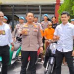 Polresta Tanjungpinang dalam Konferensi pers Pengungkapan Kasus Tindak Pidana Dengan Pemberatan ( Curanmor) di Mapolresta Tanjungpinang, Jum'at (17/03/23)./F.Dok.Rat.