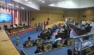 Suasana saat rapat paripurna DPRD Bintan, Kamis (30/03/23).