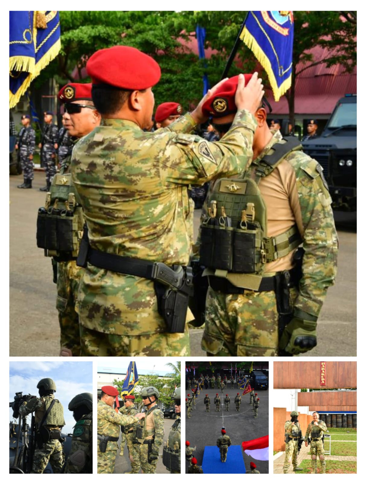 Komando Armada I (Pangkoarmada I) Laksda TNI Erwin S. Aldedharma menerima brevet kehormatan Komando Pasukan Katak (Kopaska) TNI AL, di Mako Satkopaska Pondok Dayung, Jakarta Utara, Jum’at (31/03/2023)./d.dok.Dispen.