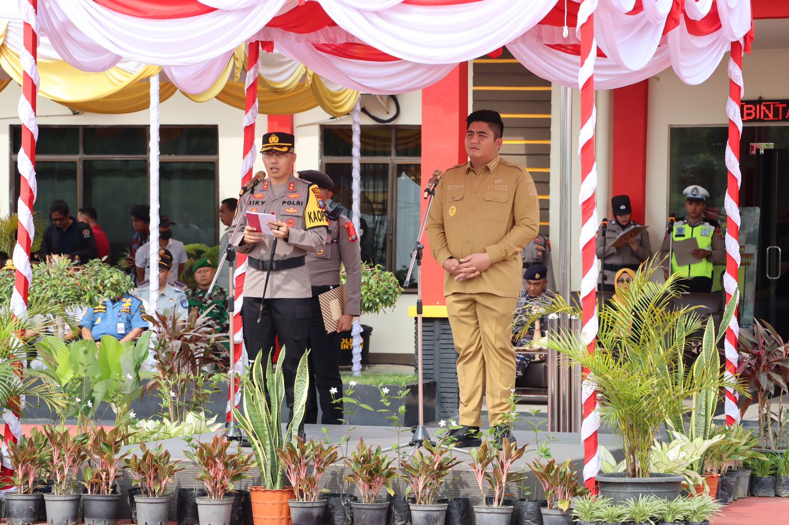 Pelaksanaan Apel Gelar Pasukan Polres Bintan Senin (17/04/23)/f.dok.Rat.