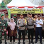 Kombes Pol H. Ompusunggu, S.I.K., M.Si bersama Forum Koordinasi Pimpinan Daerah (FKPD) melakukan pengecekan Pos Pam dan Pos Terpadu Ops Ketupat Seligi 2023, Kamis (20/04/2023)/f.dok.Hms.