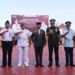 Sekda Adi saat mewakili Gubernur Kepri usai bertindak jadi Irup Apel Gabungan hari pertama masuk kerja usai libur lebaran 1444 H, Rabu (26/04/23)/f.dok.DK.