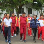 Kapolda Kepri saat ikuti Olahraga bersama di Tanjungpinang, Jum'at (26/05/23)/f.dok.Red.