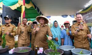 Gubernur Ansar saat berkunjung dan memberi bantuan pertanian di Desa Semedang, Kecamatan Bunguran Batubi, Natuna.