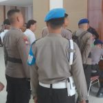 Dok. F / Biddokkes Polda Lampung, tes urine secara rutin setiap hari senin setelah apel pagi, kegiatan diawasi langsung oleh Kasubbid Provos Polda Lampung