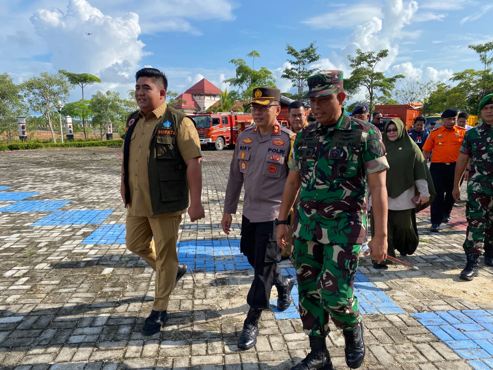 Kapolres Bintan AKBP Riky Iswoyo SIK., MM., saat hadiri Apel Kesiapsiagaan Tingkat Kabupaten, Senin (13/05/24) /f.dok.Hms.