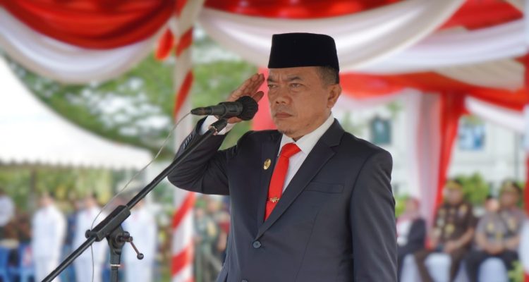 Gubernur Provinsi Jambi Ali Haris saat Memimpin Upacara HKN 2024, Senin (20/05/24)/f.dok.Hms.