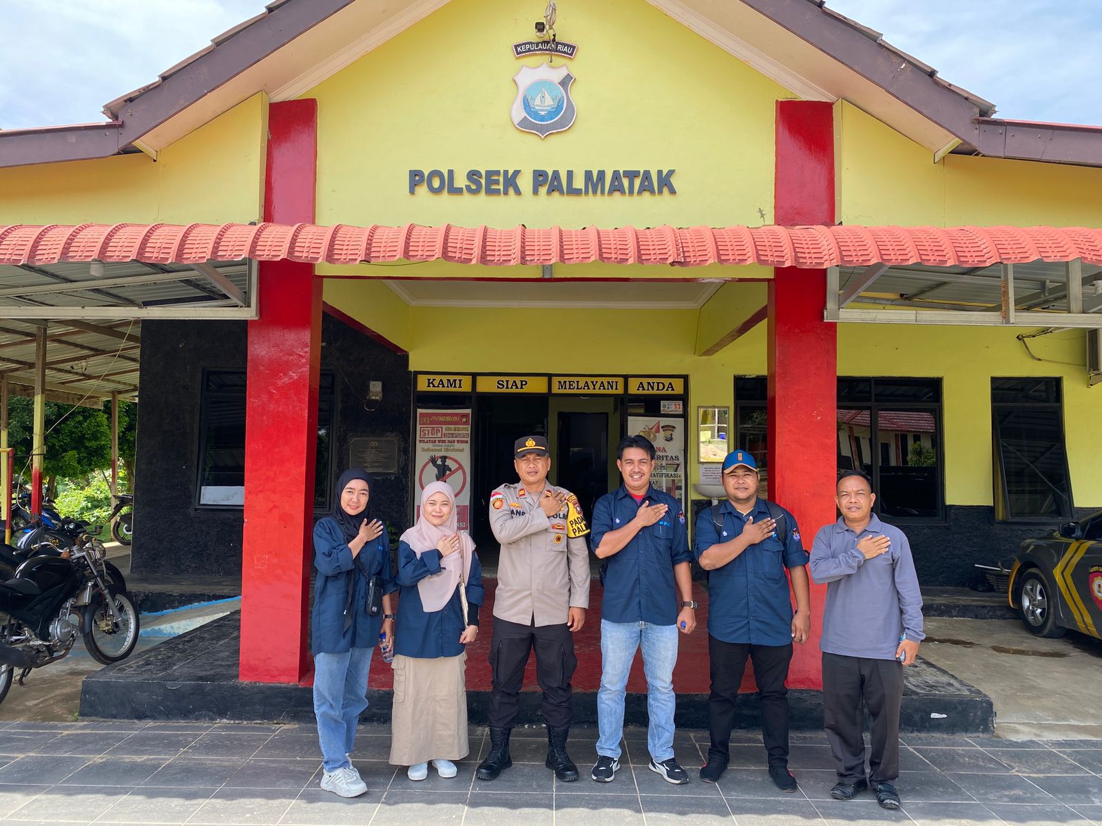 Koordinasi Polsek Palmatak Polres Anambas dengan PPK Siantan Jelang Pilkada 2024, di Polsek Palmatak, Rabu (22/05/24) /f.dok.Hms.