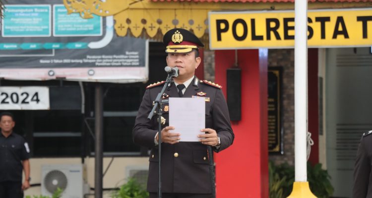 Kapolresta Tanjungpinang, Kombes Pol Heribertus Ompusunggu saat jadi Irup Harlah Pancasila, Sabtu (01/06/24) /f dok. Hms.