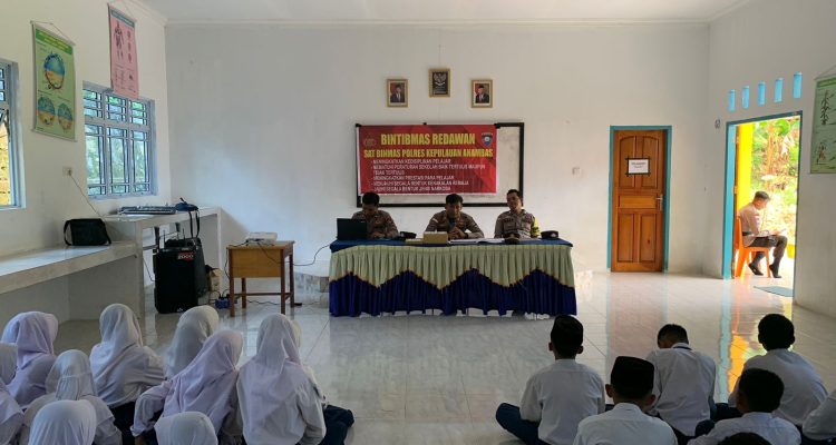 Sat Binmas Polres Anambas Penyuluhan Pencegahan Penyalahgunaan Narkoba di SPN 2 Jemaja, Jum'at (07/06/24)/f.dok Hms.