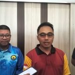 Kapolres Bintan AKBP Riky Iswoyo saat Konferensi pers di Mapolres Bintan ungkap kasus penahanan Mantan Pj.Walikota Tanjungpinang Sabtu (08/06/24)/f.dok.Rat.