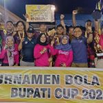 Polres Bintan Menyala, Juara 1 Turnamen Bola Voli Bupati Bintan Cup, Selasa (12/06/24)/f dok.HMS.