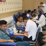 Pelaksanaan Donor Darah Hari Bhayangkara kr78, di Mapolresta Tanjungpinang, Rabu (19/06/24)/f.dok.Hms.