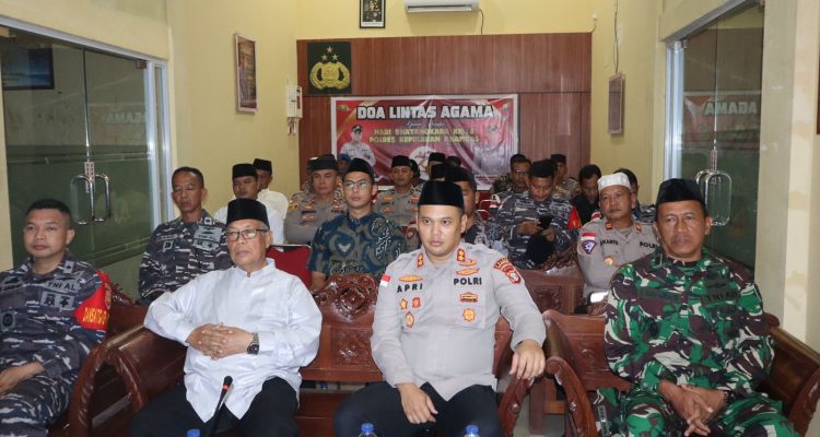 Jelang Hut Bhayangkara ke-78, Polres Anambas Gelar Doa Bersama Lintas Agama, Sabtu (29/06/24)/f.dok.Hms.