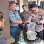 Proses pemusnahan barang bukti Narkoba Polres Bintan, Kamis (11/07/24)/f sok.Rat.