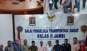 AWaSI Jambi Sampaikan Permasalahan Angkutan Batubara Sungai Batanghari ke BPTD Jambi, Rabu (03/07/24)/f.dik.Red.